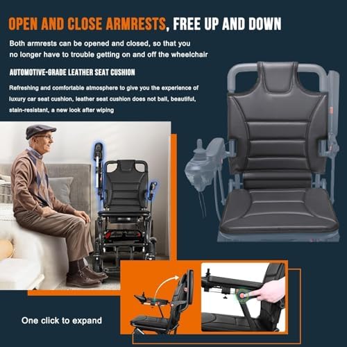 Ultra Lightweight Foldable Electric Wheelchair for Adults, 13 kg Portable Power Chair, 19 km Range – view 3