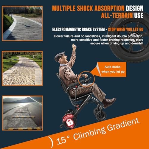 Ultra Lightweight Foldable Electric Wheelchair for Adults, 13 kg Portable Power Chair, 19 km Range – view 4