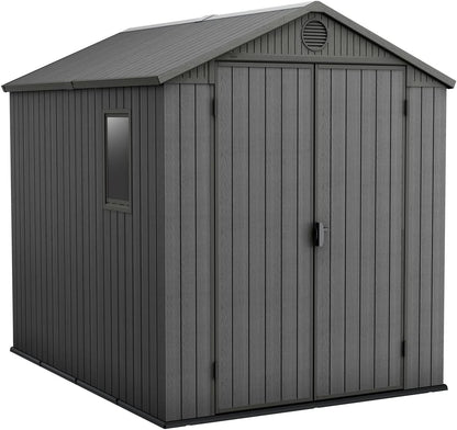 6 x 8 ft Outdoor Garden Storage Shed with Double Doors, Window & Heavy-Duty Floor Panel – view 14