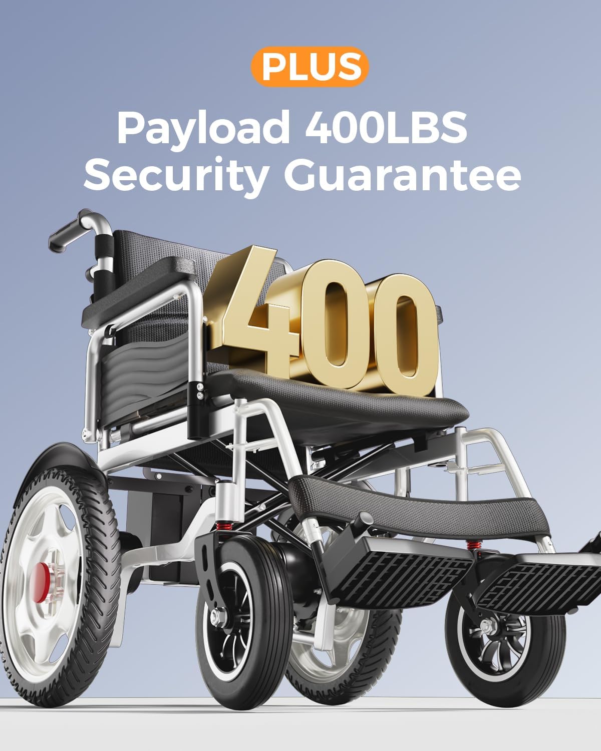 Lightweight Foldable Electric Wheelchair for Adults, 25+ Mile Travel Range, Portable Power Chair, Durable Alloy Frame – view 4