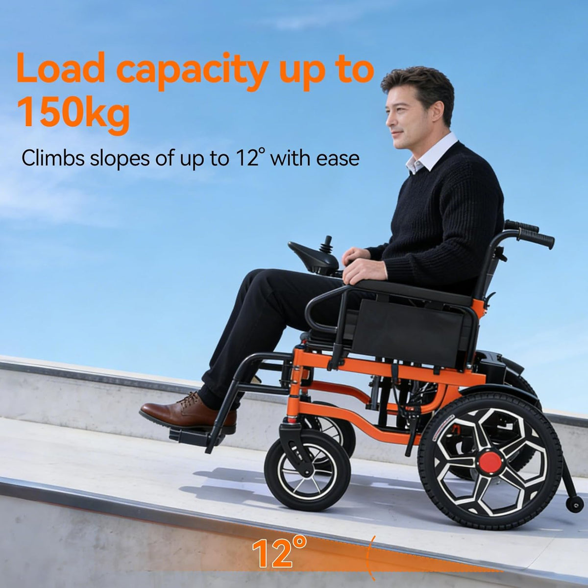 Foldable Electric Wheelchair for Adults, 500W Motor, 20Ah Lithium Battery, 30km Range, Wide Seat, All-Terrain Mobility Chair – view 4