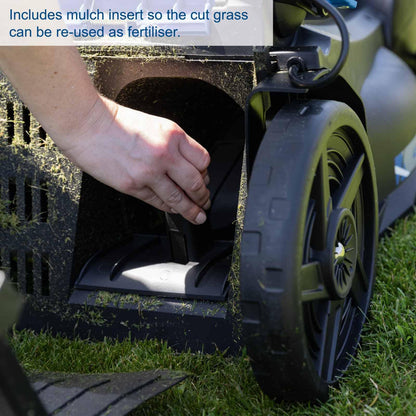 40V Cordless Brushless Lawn Mower with 43cm Cutting Width, 2×4Ah Batteries, Twin Charger, 50L Grass Box – view 8