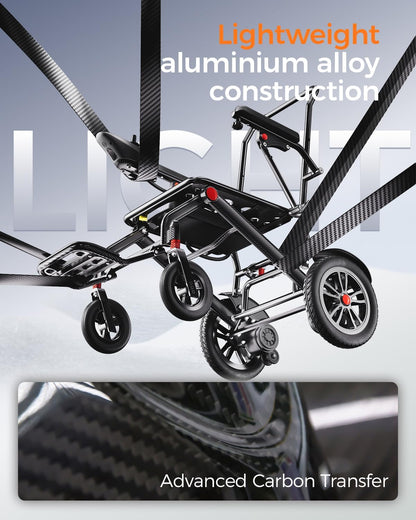 Lightweight Foldable Electric Wheelchair for Adults, 15.5 Mile Range, Dual 250W Motors, Removable 15Ah Battery – view 4