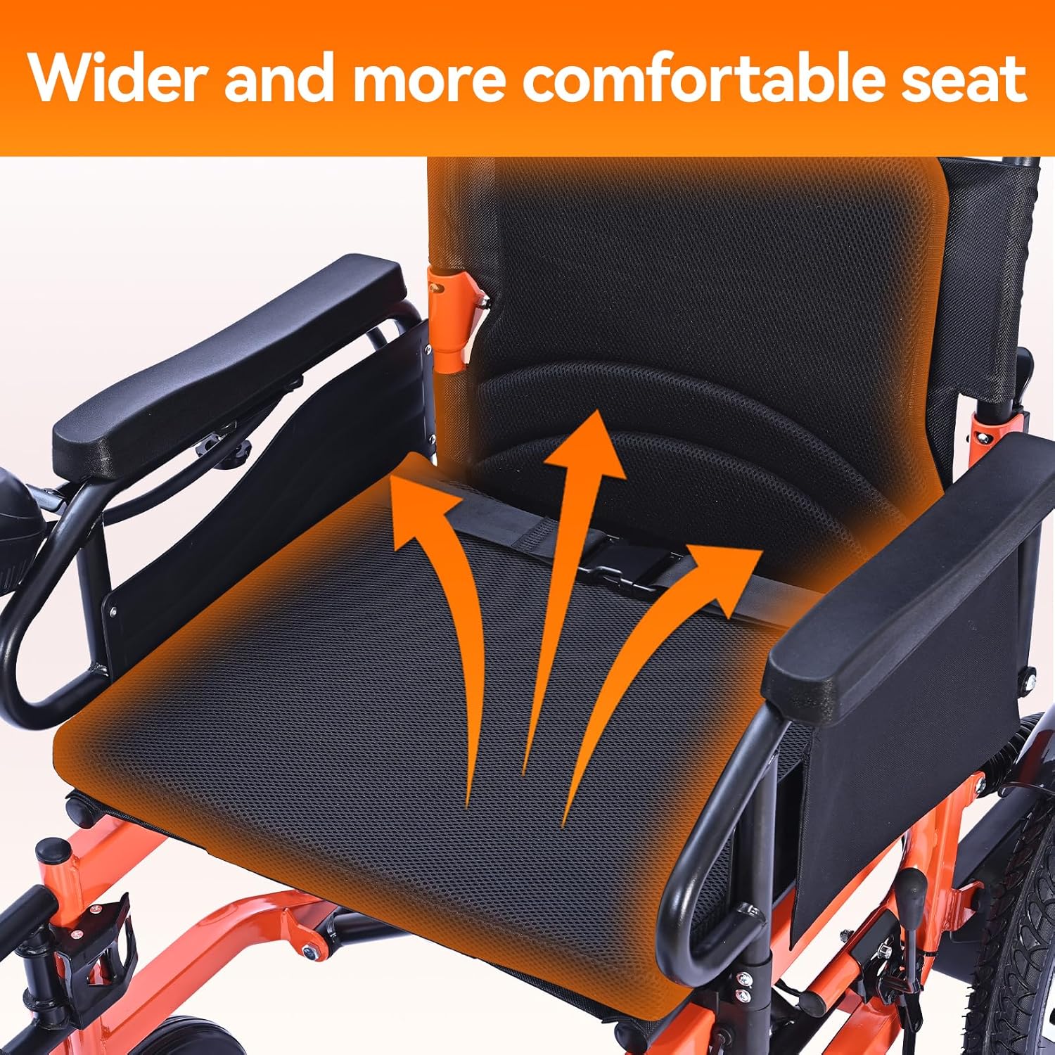 Foldable Electric Wheelchair for Adults, 500W Motor, 20Ah Lithium Battery, 30km Range, Wide Seat, All-Terrain Mobility Chair – view 5