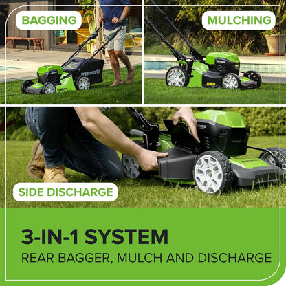 48V Cordless Self-Propelled Lawn Mower with 46cm Cutting Width, 55L Grass Bag, 2 x 4Ah Batteries – view 9