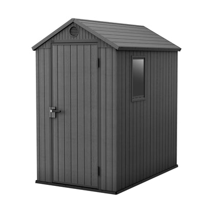 6 x 8 ft Outdoor Garden Storage Shed with Double Doors, Window & Heavy-Duty Floor Panel – view 12