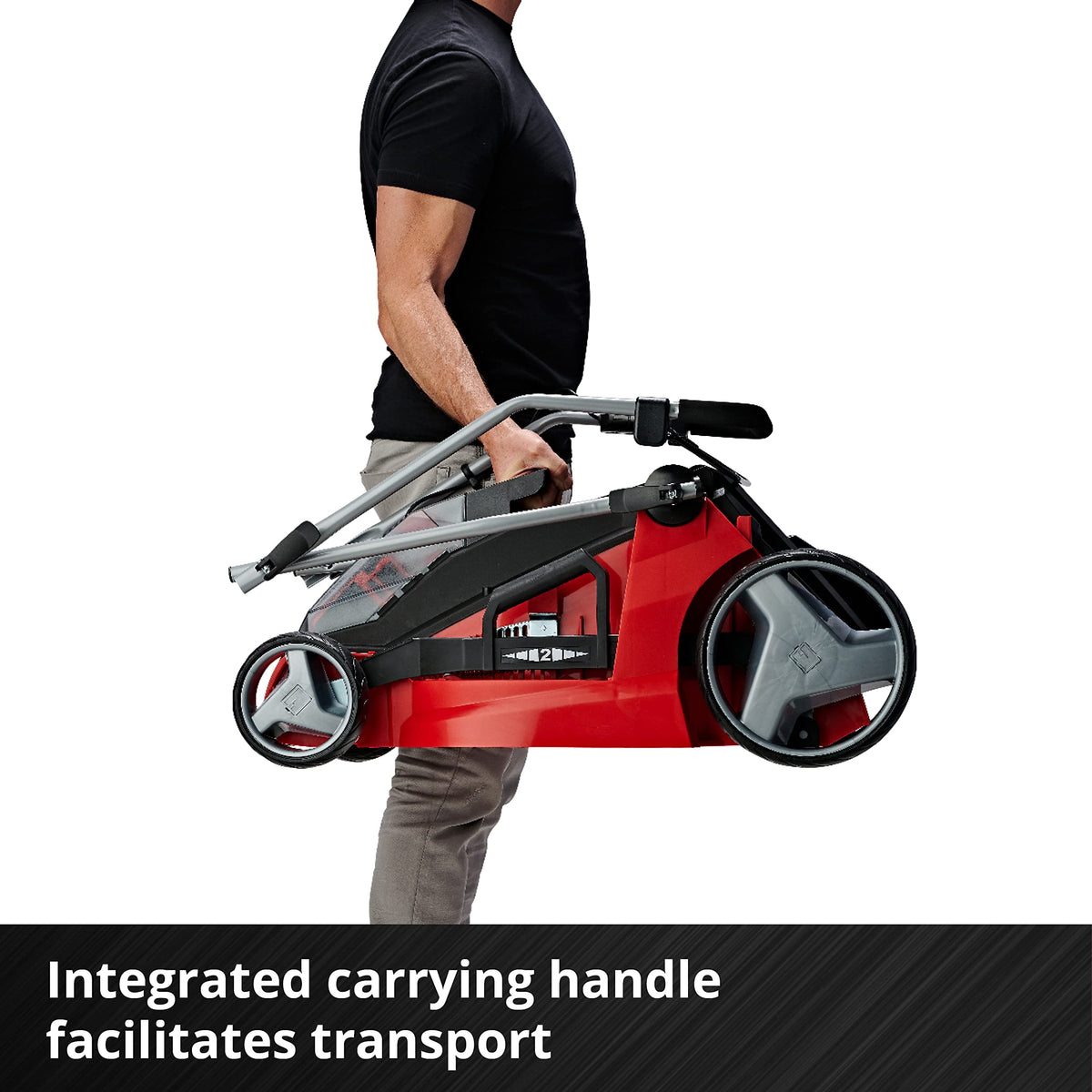 36V Cordless Brushless Lawn Mower, 43cm Cutting Width, 2×4Ah Batteries, 2 Fast Chargers, 63L Grass Bag – view 7