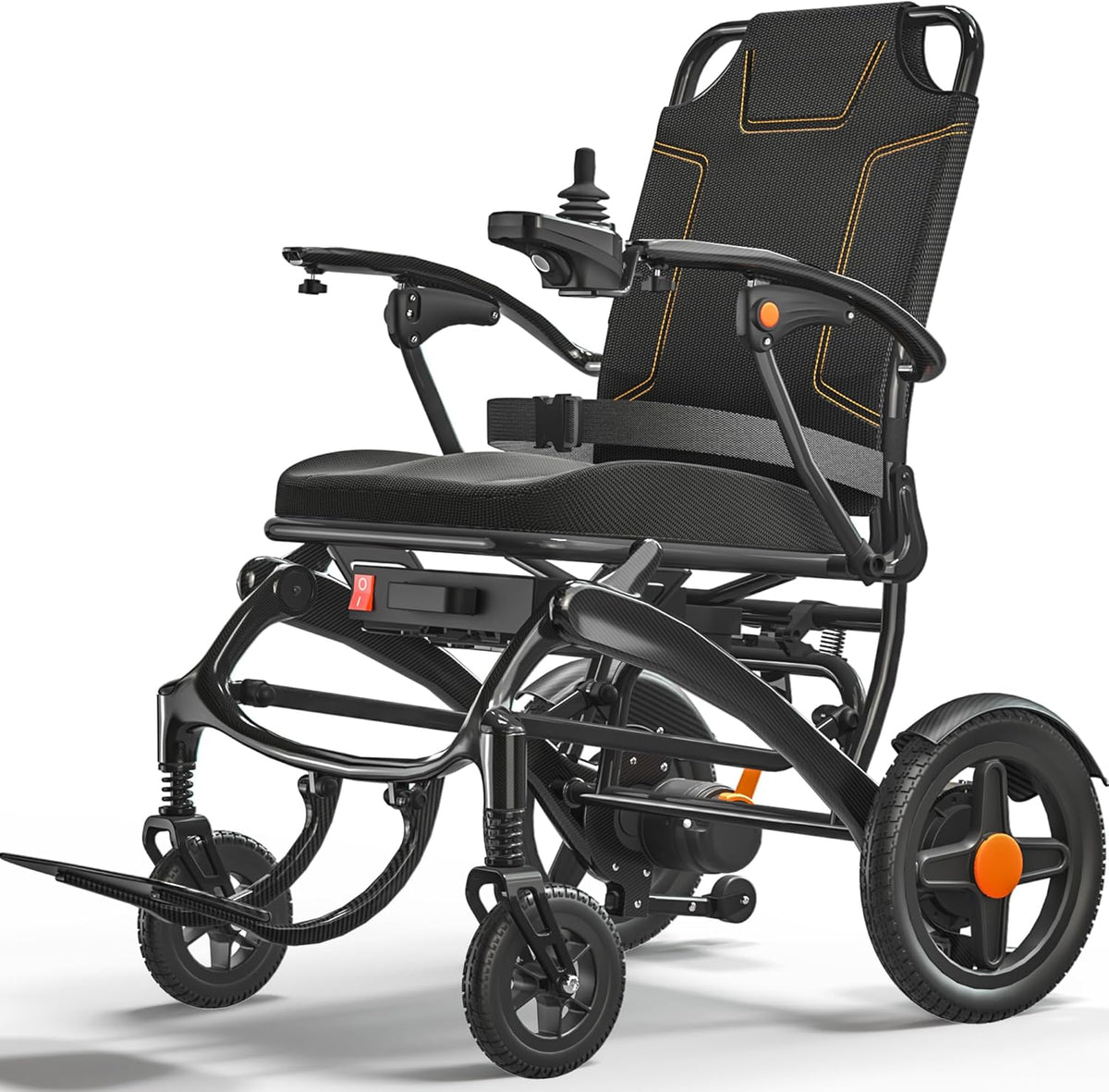 Ultra Lightweight Foldable Electric Wheelchair - 18+ Mile Range, Carbon Fiber & Aluminum Frame, Portable All-Terrain Power Chair – view 10