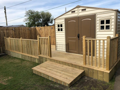 10 x 8 ft Outdoor Plastic Garden Storage Shed with Double Doors, Windows & Metal Foundation Kit – view 14