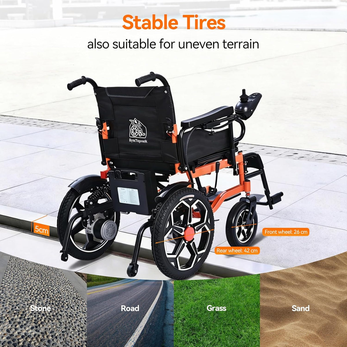 Foldable Electric Wheelchair for Adults, 500W Motor, 20Ah Lithium Battery, 30km Range, Wide Seat, All-Terrain Mobility Chair – view 7