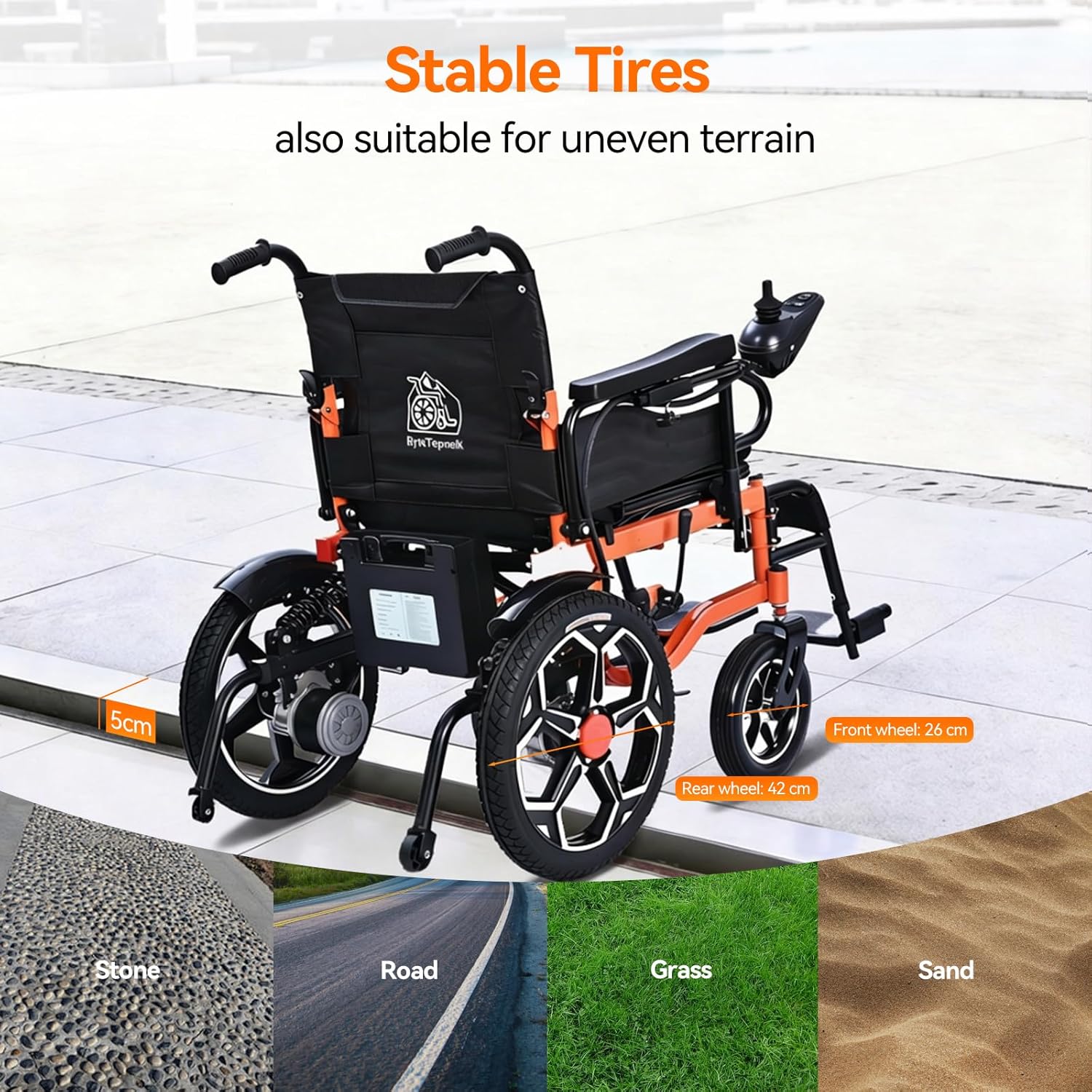 Foldable Electric Wheelchair for Adults, 500W Motor, 20Ah Lithium Battery, 30km Range, Wide Seat, All-Terrain Mobility Chair – view 7