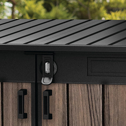 Horizontal Storage Shed with Hydraulic Lid, Double Doors & Lockable Design – view 4