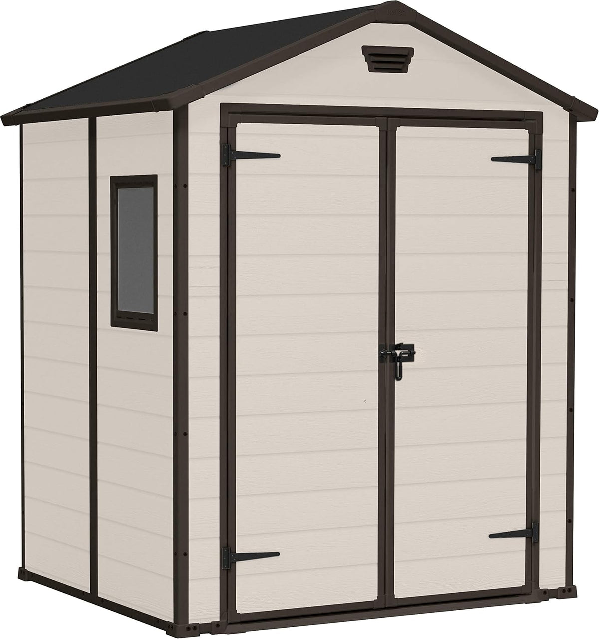 6 x 5 ft Outdoor Garden Storage Shed with Double Doors, Window & Heavy-Duty Floor Panel – view 7