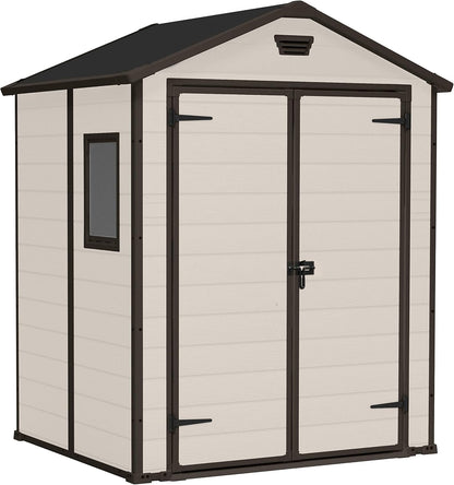 6 x 5 ft Outdoor Garden Storage Shed with Double Doors, Window & Heavy-Duty Floor Panel – view 7