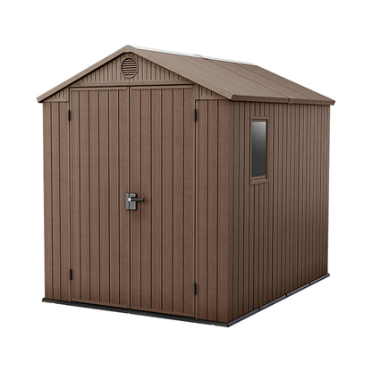 6 x 8 ft Outdoor Garden Storage Shed with Double Doors, Window & Heavy-Duty Floor Panel – view 17