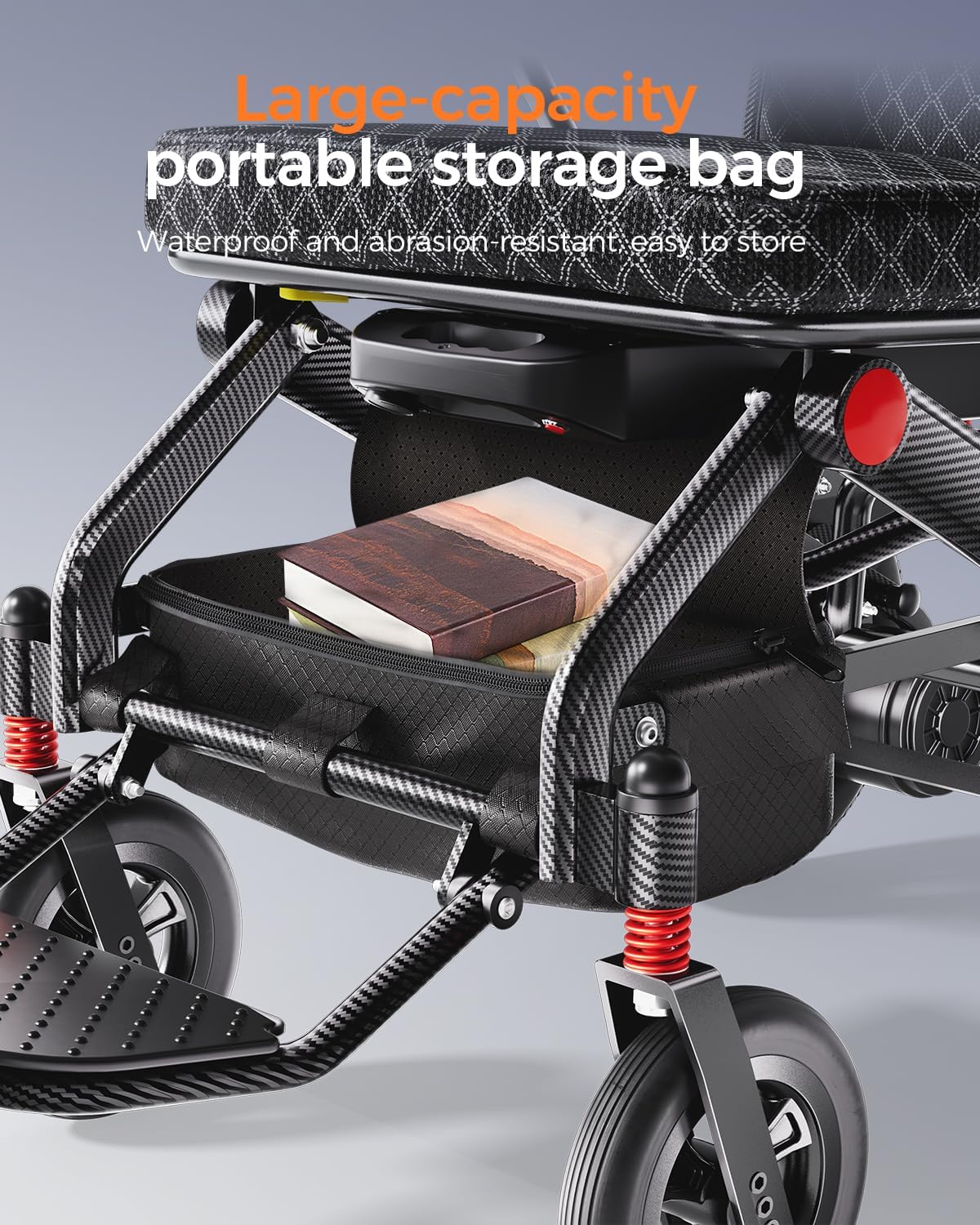 Lightweight Foldable Electric Wheelchair for Adults, 15.5 Mile Range, Dual 250W Motors, Removable 15Ah Battery – view 10