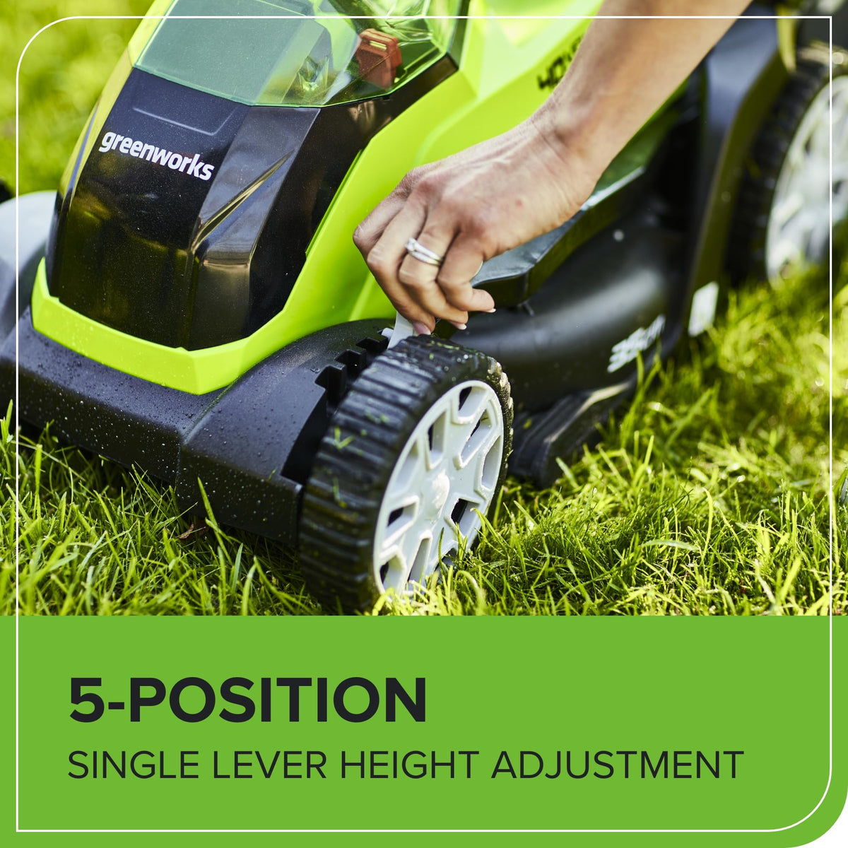 40V Cordless Lawn Mower, 35cm Cutting Width, 2×2Ah Batteries, Charger, 40L Grass Bag, 5 Cutting Heights – view 6