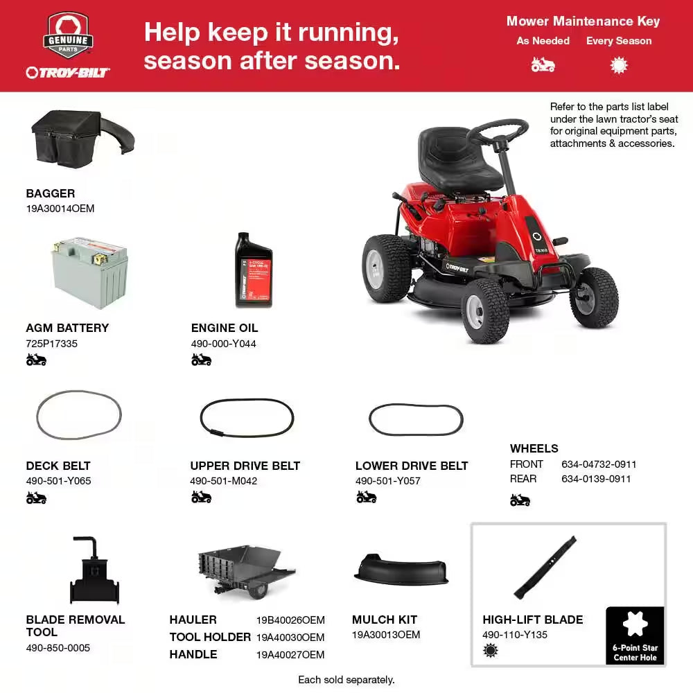 30-Inch Gas Rear Engine Riding Lawn Mower with 10.5 HP Engine, 6-Speed Manual Drive – view 3