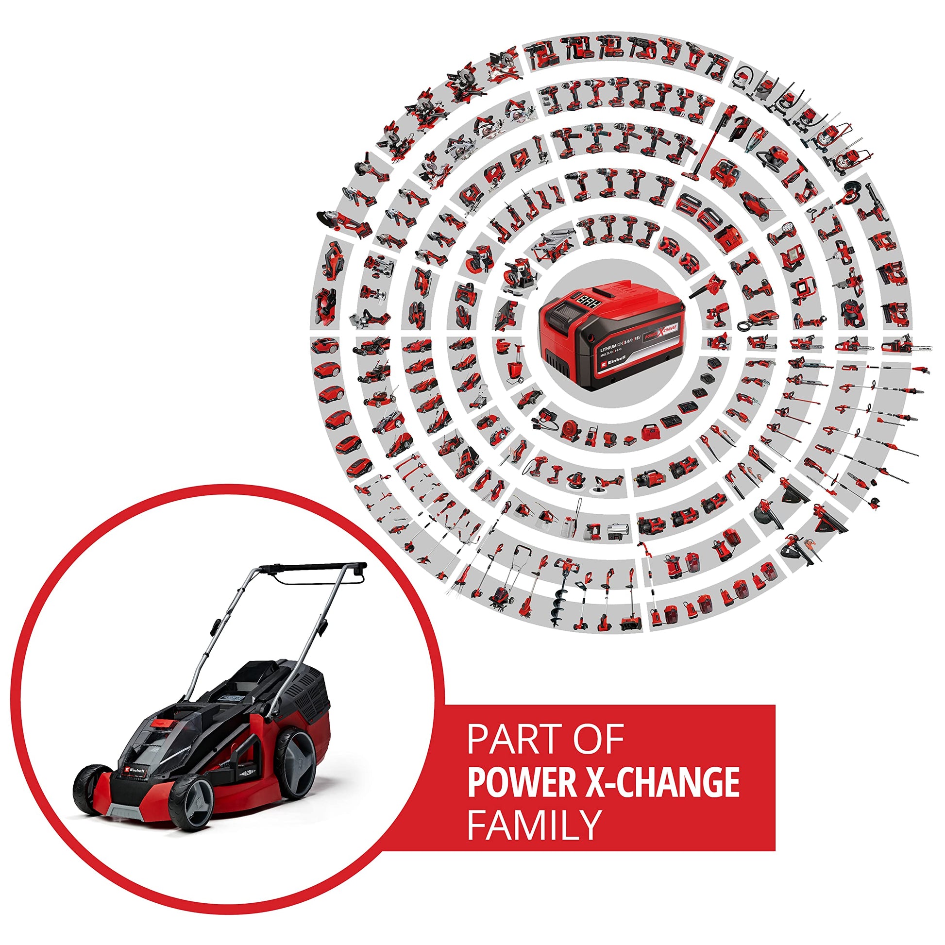 36V Cordless Brushless Lawn Mower, 43cm Cutting Width, 2×4Ah Batteries, 2 Fast Chargers, 63L Grass Bag – view 2