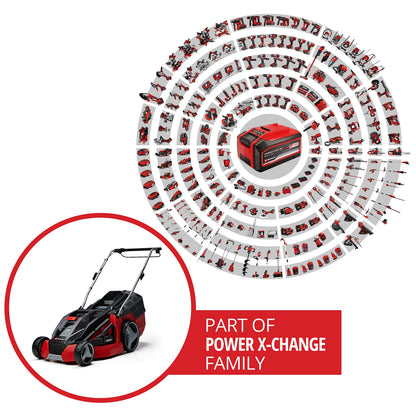 36V Cordless Brushless Lawn Mower, 43cm Cutting Width, 2×4Ah Batteries, 2 Fast Chargers, 63L Grass Bag – view 2