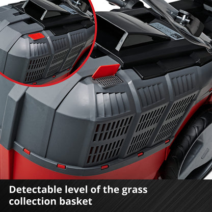 36V Cordless Brushless Lawn Mower, 43cm Cutting Width, 2×4Ah Batteries, 2 Fast Chargers, 63L Grass Bag – view 9