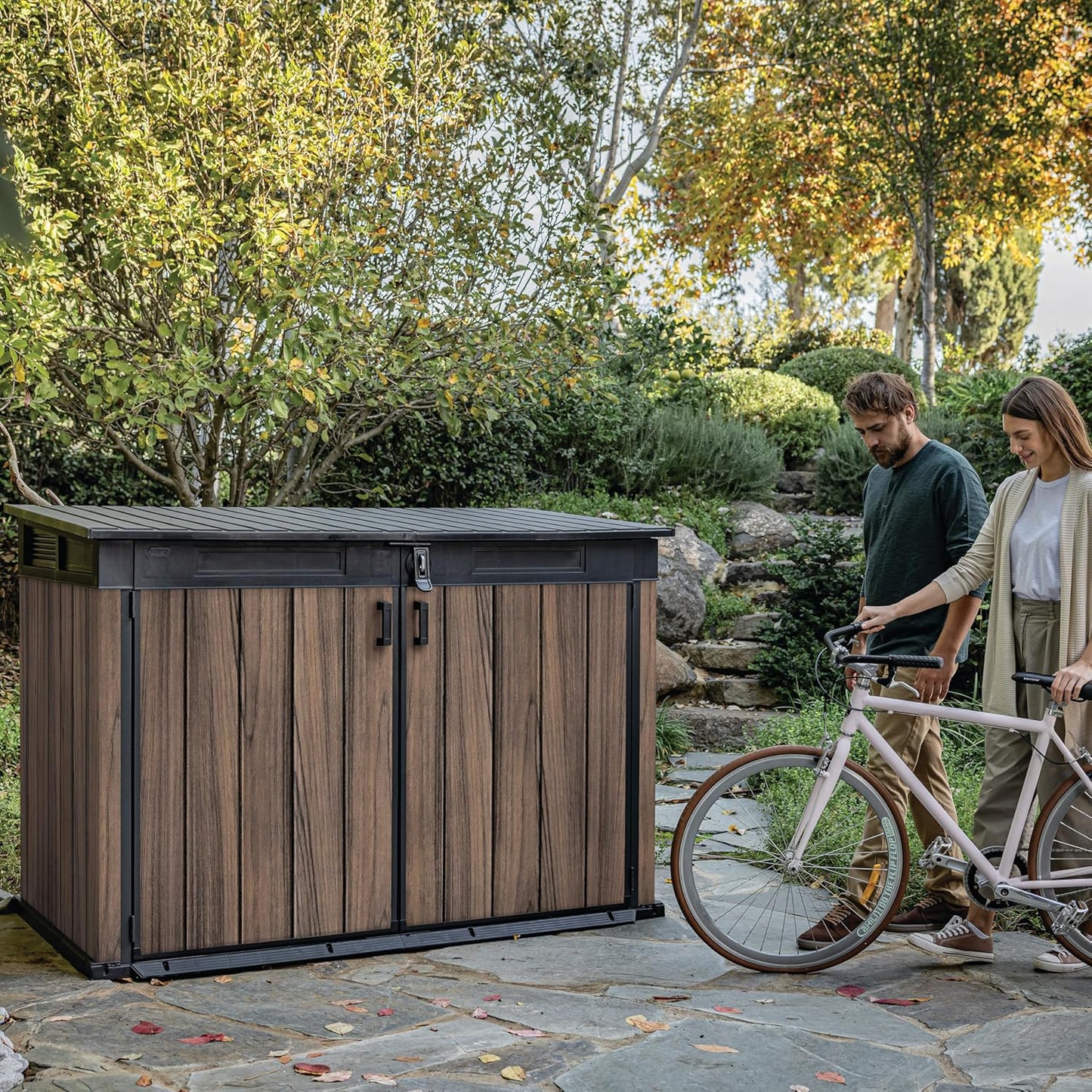 Horizontal Storage Shed with Hydraulic Lid, Double Doors & Lockable Design – view 3