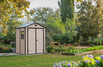 6 x 5 ft Outdoor Garden Storage Shed with Double Doors, Window & Heavy-Duty Floor Panel – view 2