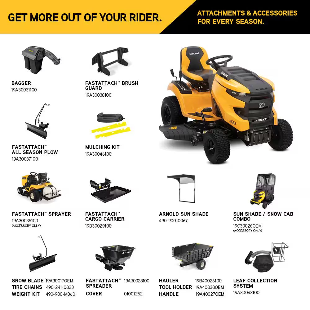 42-Inch Gas Riding Lawn Tractor with 19.5 HP Engine & Hydrostatic Drive – view 3